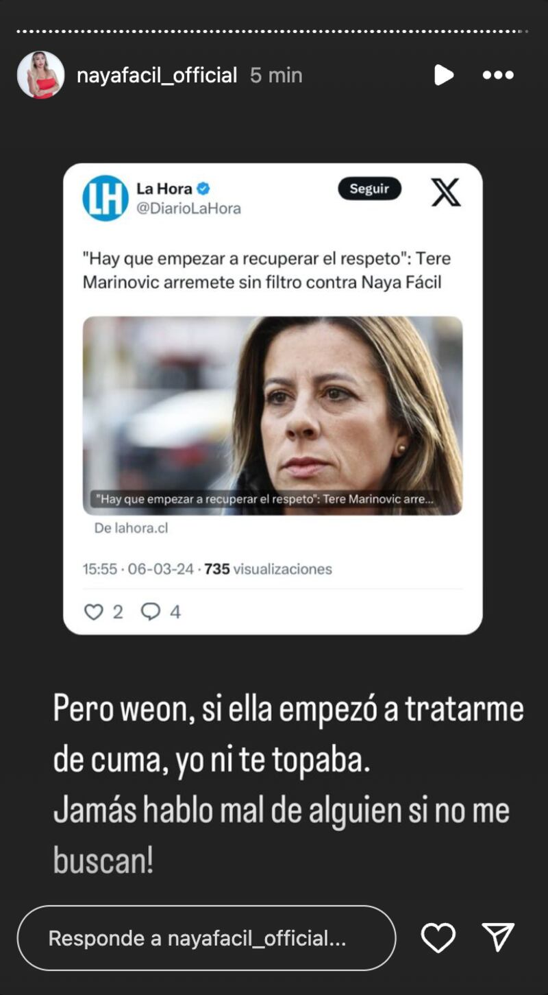 Historia de Naya Fácil | Fuente: Instagram