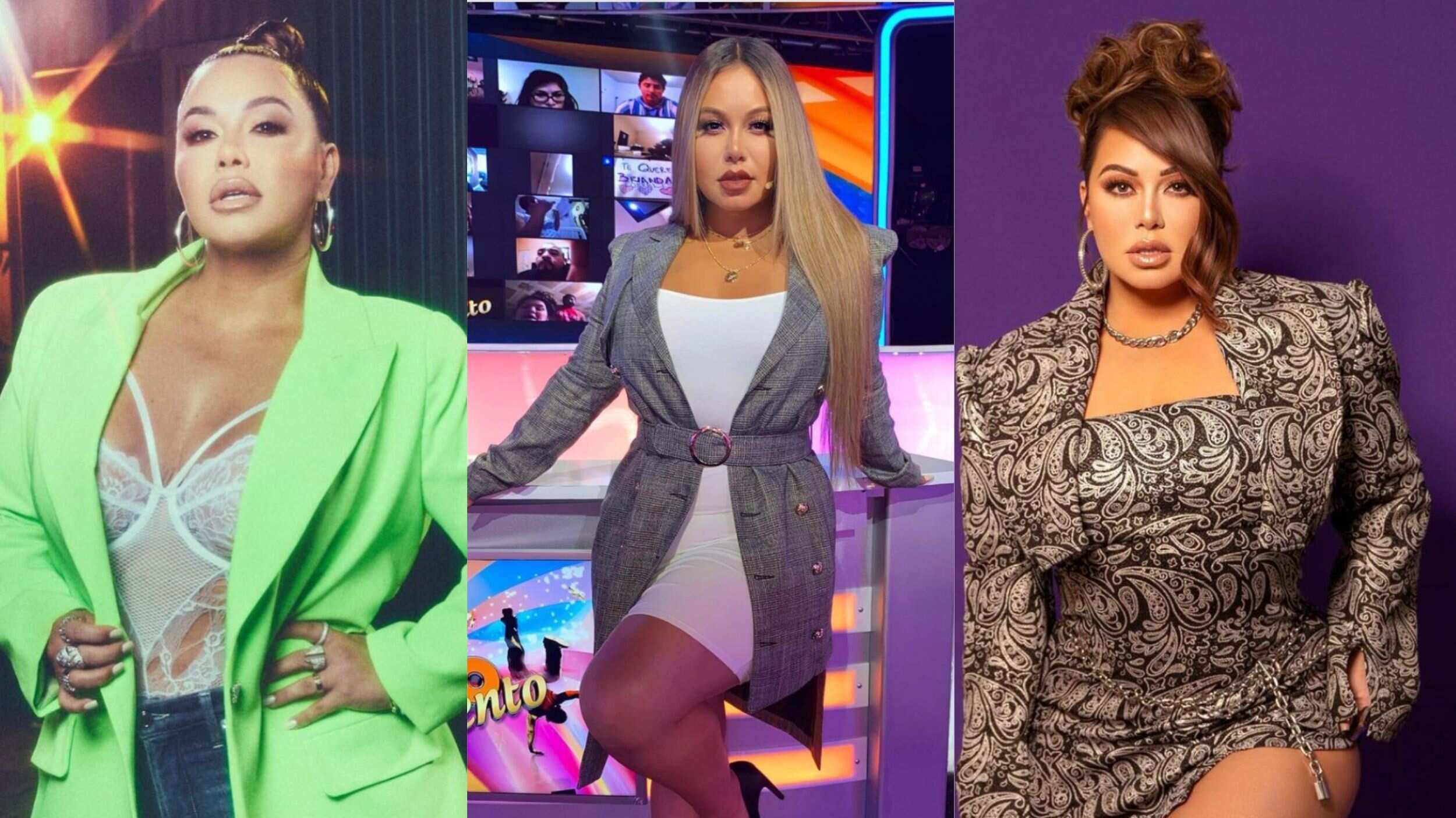Los mejores outfits de Chiquis Rivera con blazers de colores y estampados