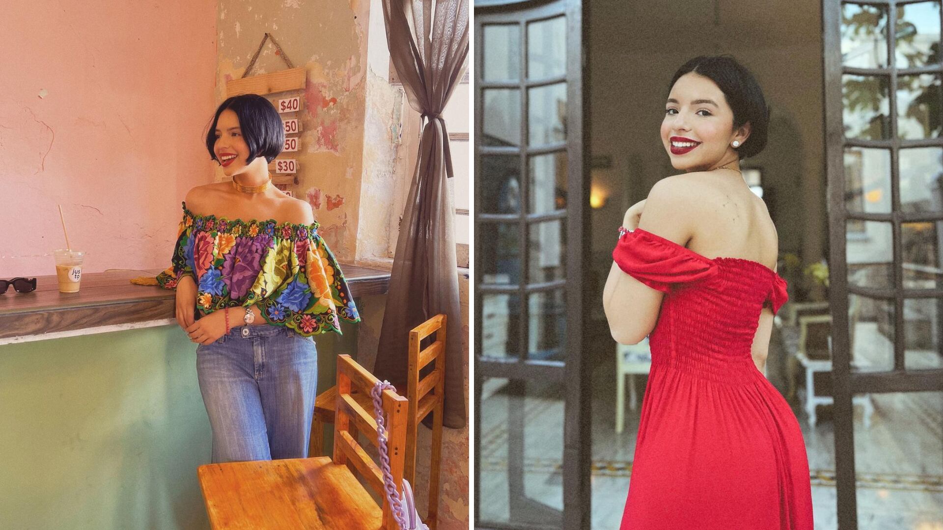 La estrella mostró su sencillez.