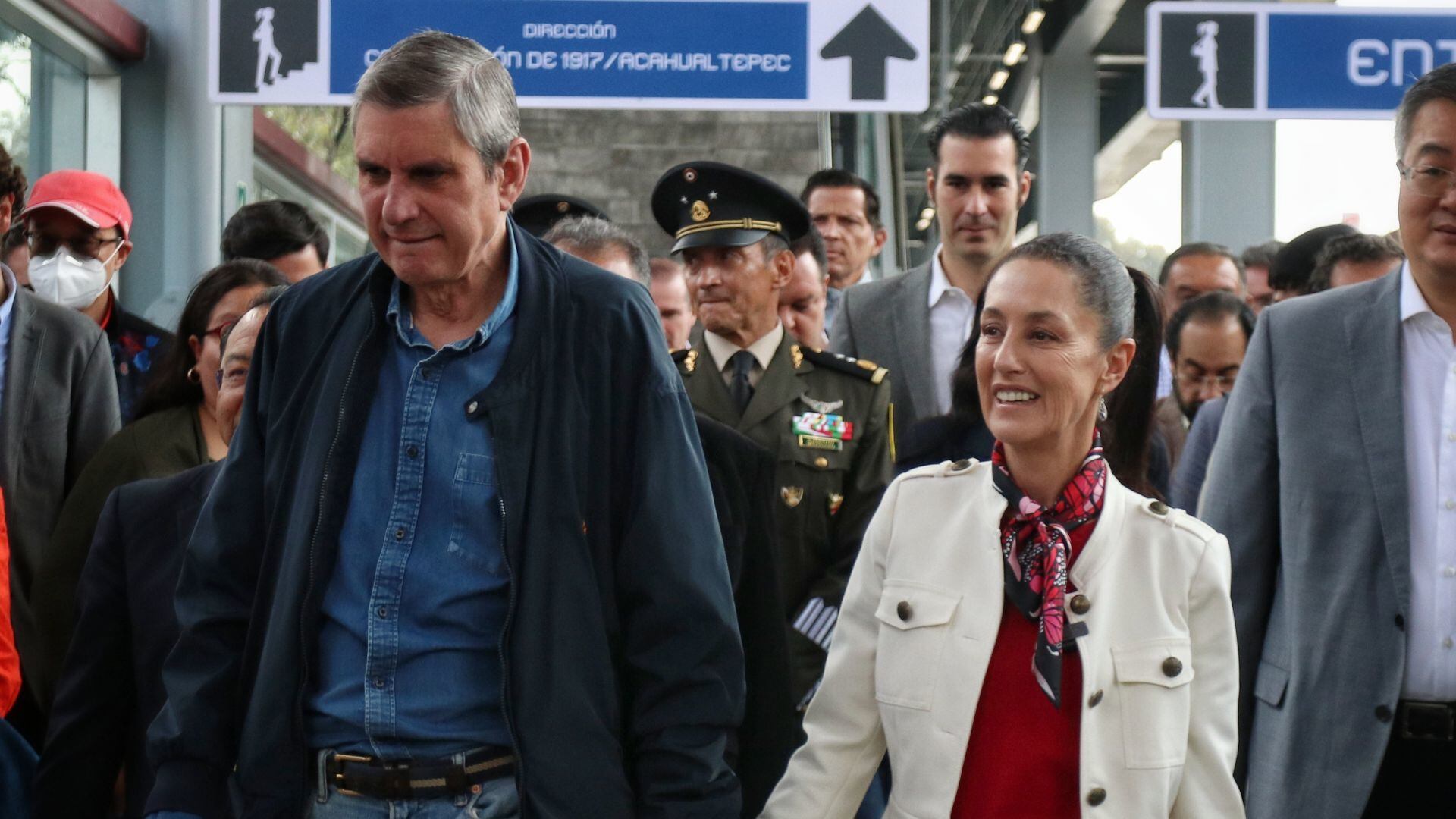 Claudia Sheinbaum Pardo, jefa de Gobierno de la Ciudad acompañada su pareja Jesús María Tarriba Unger. Foto: Cuartoscuro