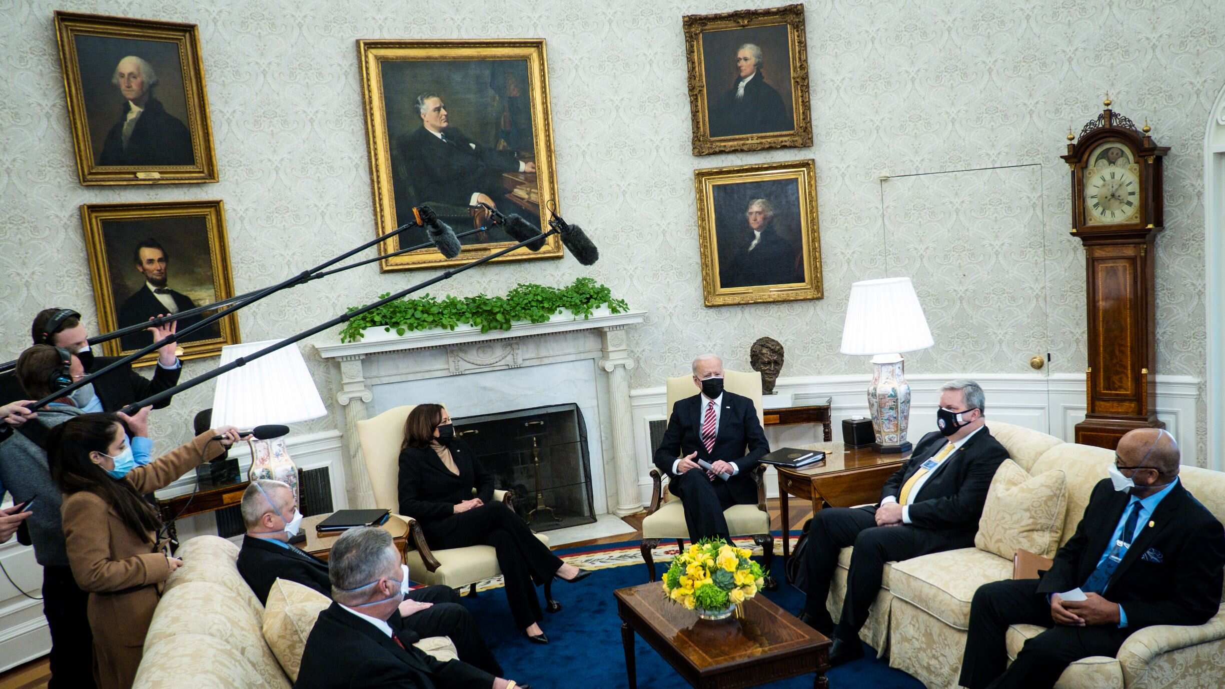 Joe Biden durante una reunión en la Casa Blanca