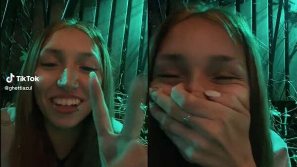 La muchacha se lo tomó de forma jocosa