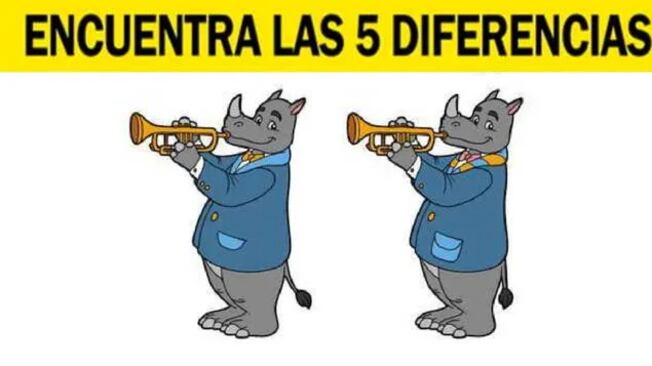 Encuentra las cinco diferencias.