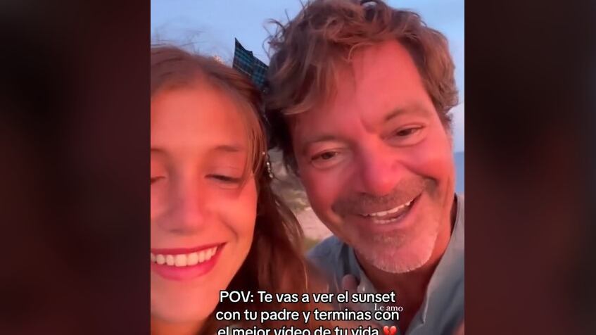 Eduardo inmortalizó en un video el hermoso regalo para su hija Miri