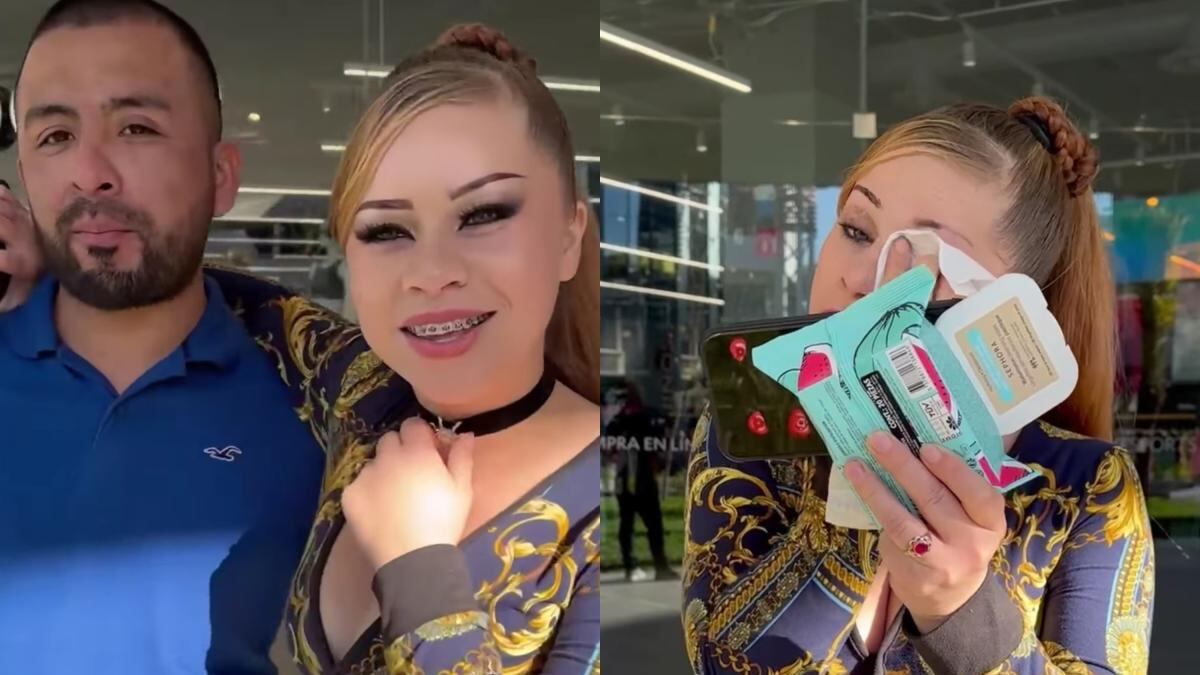 Una mujer cumplió el reto de desmaquillarse al lado de su pareja, pero el final no era el que esperaba.