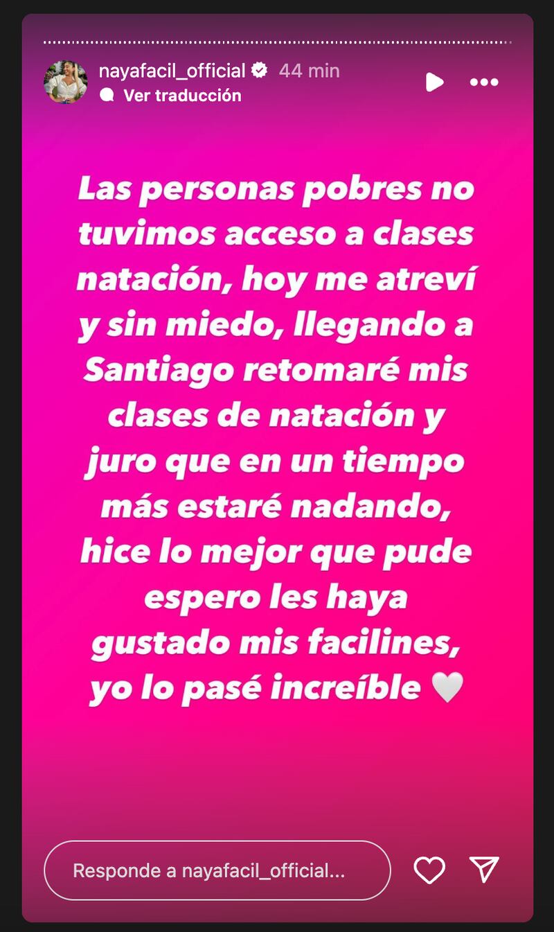 Historia de Naya Fácil | Fuente: Instagram