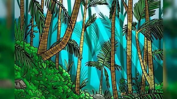 Localiza al tigre escondido en la imagen.