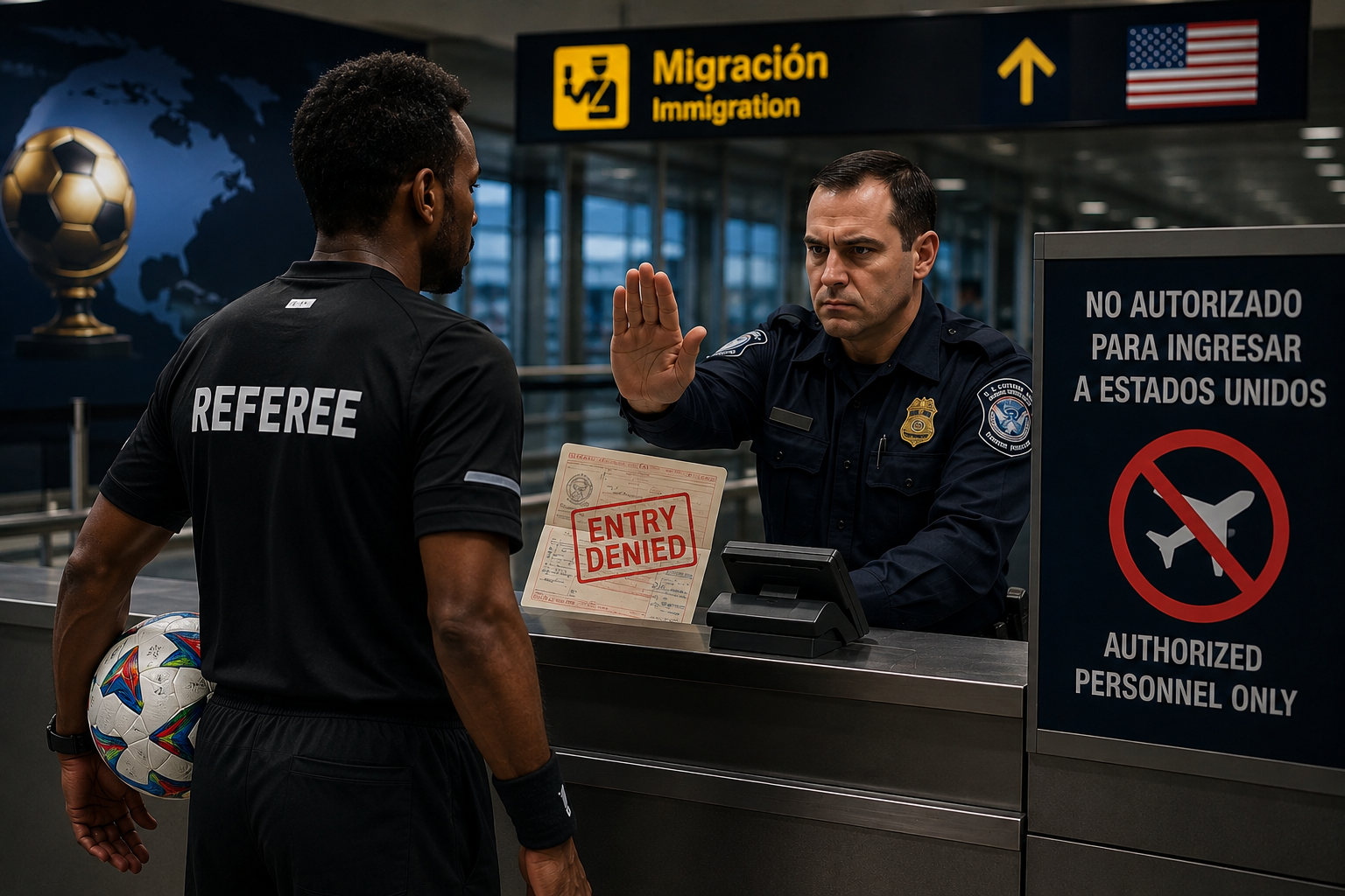 Árbitro somalí no puede ingresar a EE.UU. para el Mundial.