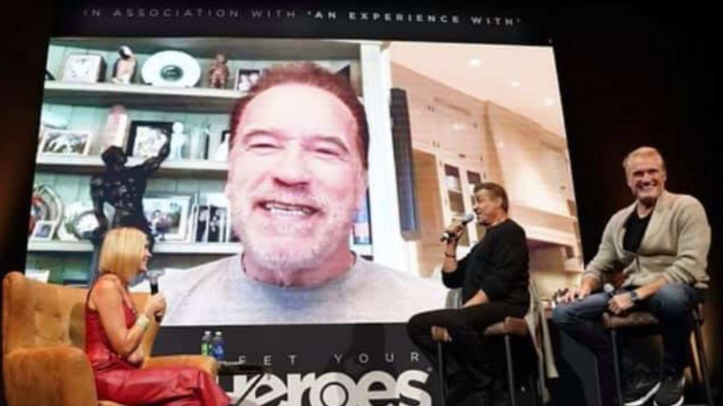 Sylvester Stallone, Dolph Lundgren y Arnold Schwarzenegger