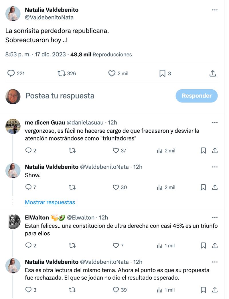 Post Natalia Valdebenito