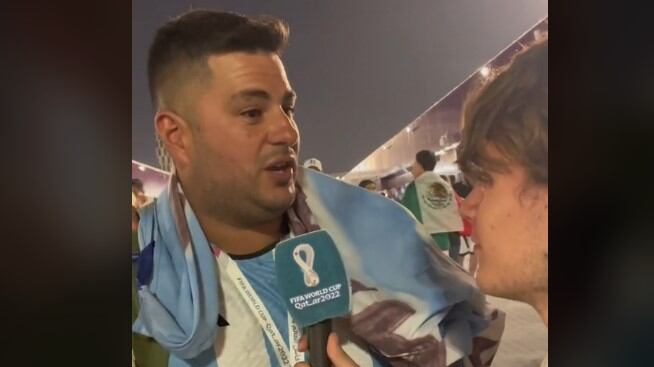 Aficionado de Argentina responde molesto a tiktoker en Qatar