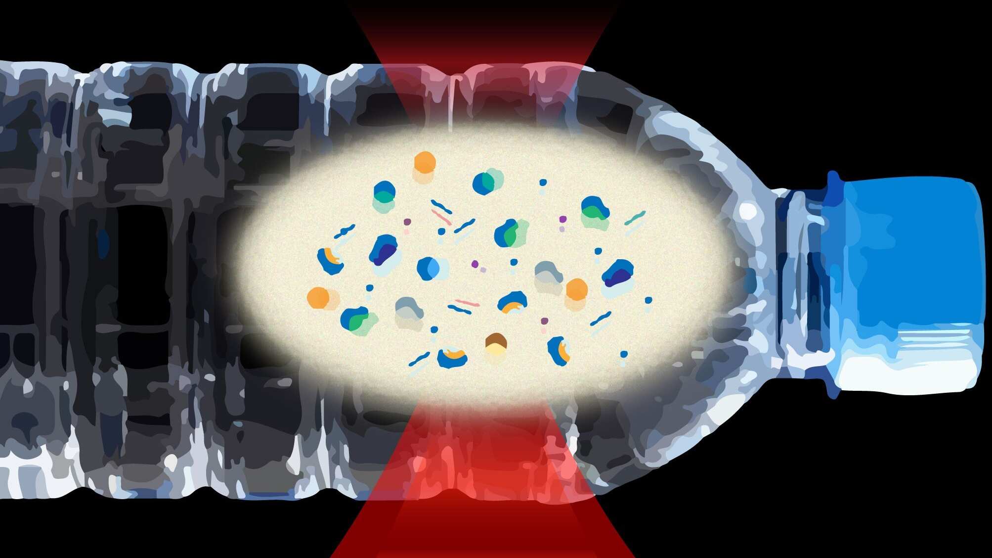Nanoplásticos en botellas de agua
