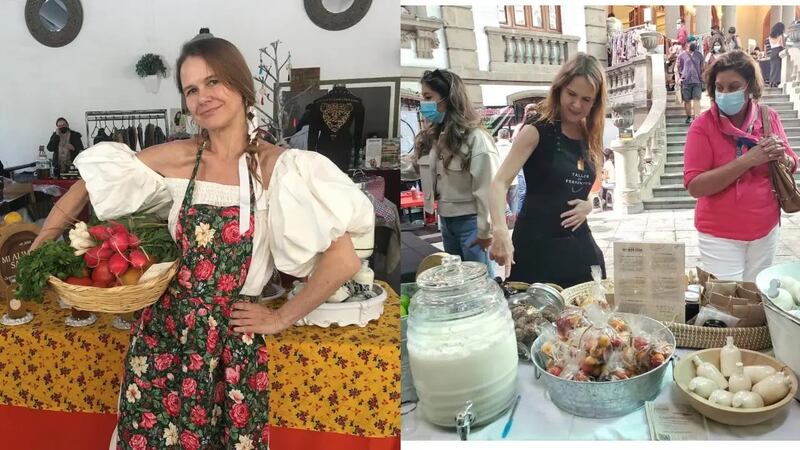 Nailea Norvind ahora trabaja en un tianguis