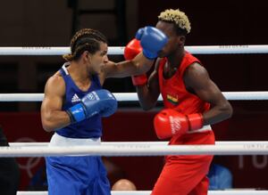 Jean Carlos Caicedo perdió ante Samuel Takyi en los Olímpicos de Tokio