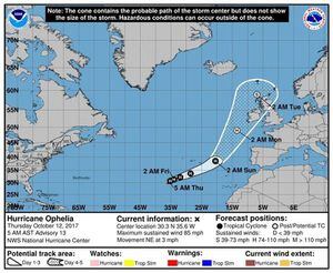 Un nuevo huracán en el Atlántico: "Ofelia" amenaza a Portugal e Irlanda