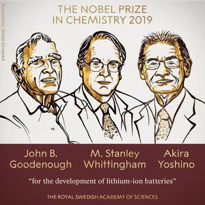 Premio Nobel de Química 2019 para científicos que innovaron en las baterías de litio