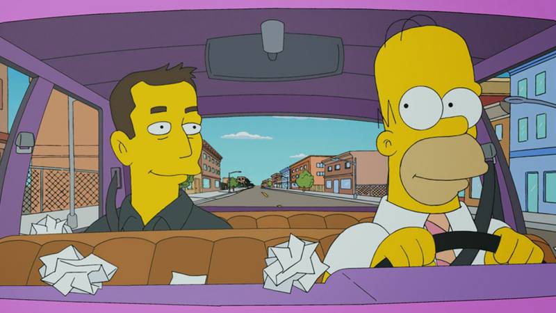 Elon Musk y Homero Simpson