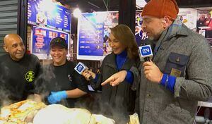 José Antonio Neme y Karen Doggenweiler prueban sándwich "Mucho Gusto" en Franklin