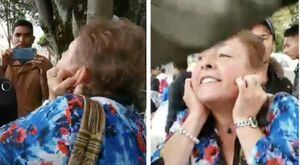 (VIDEO) "Dilan se suicidó": grita mujer en medio de una manifestación en Bogotá
