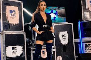 Critican en Instagram a Danna Paola por querer imitar a Ariana Grande en los MTV Europa
