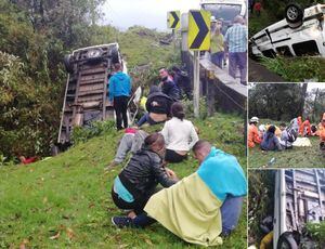 ¡Atención! Al menos tres muertos deja accidente de bus turístico en vía La Línea