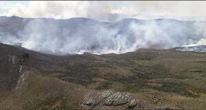 Cientos de hectáreas de pastos y frailejones se incendian en el Sumapaz