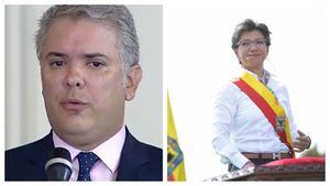 Así chiflaron el mensaje que envió Iván Duque a Claudia López en su posesión