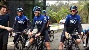Chris Froome y el SKY llegaron a Medellín para el Tour Colombia 2.1