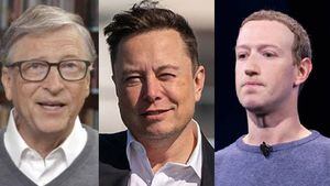 Inteligencia artificial le quita sus fortunas a Elon Musk, Bill Gates y Mark Zuckerberg y los muestra como indigentes
